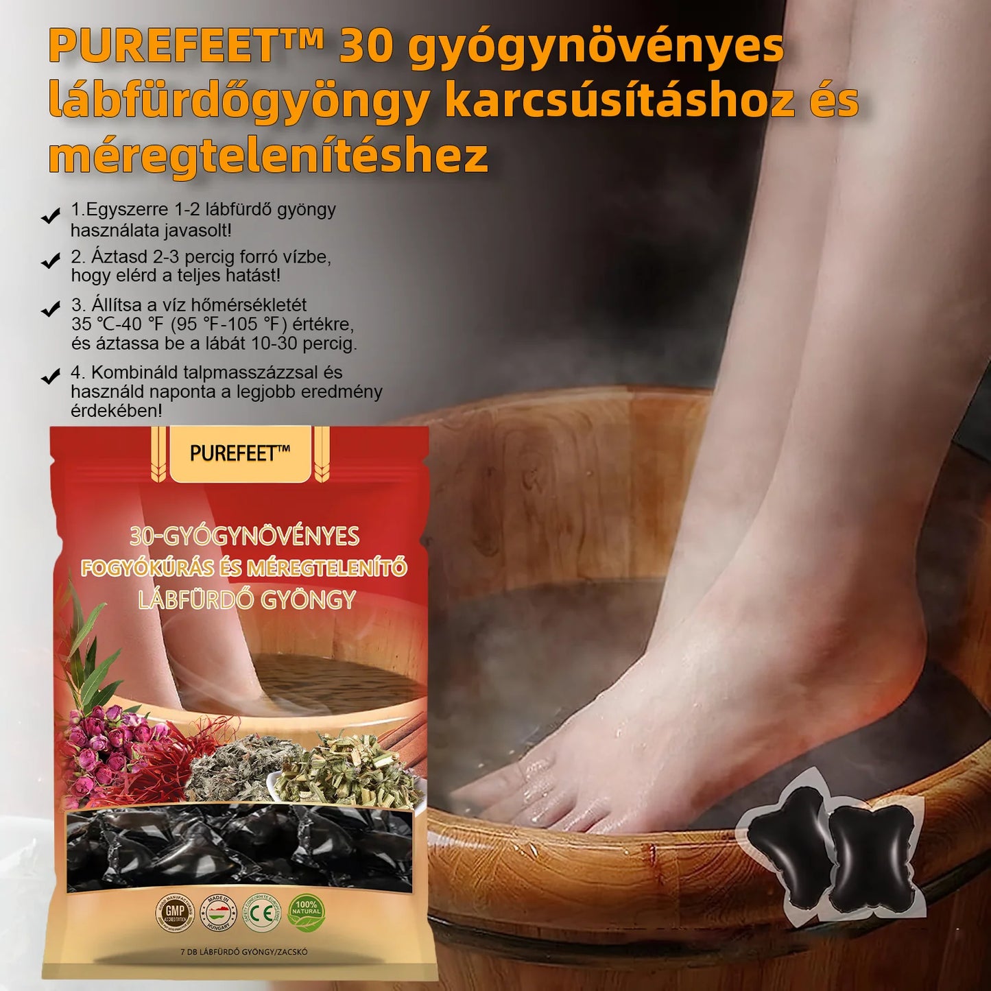đPurefeetâą 30-gyĂłgynövĂ©nyes fogyĂłkĂșrĂĄs Ă©s mĂ©regtelenĂtĆ lĂĄbfĂŒrdĆ gyöngy - Orvos ĂĄltal javasolt - Minden nyirokproblĂ©mĂĄra Ă©s elhĂzĂĄsra alkalmas -đCE tanĂșsĂtvĂĄnnyalđ