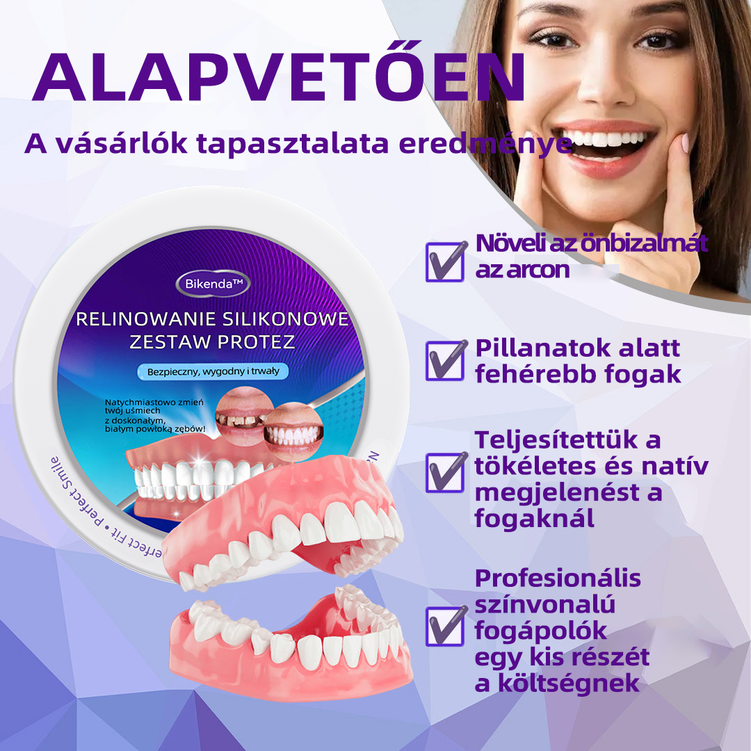 𝐁𝐢𝐤𝐞𝐧𝐝𝐚™SZILIKON RELINÁLÁS FOGÁPOLÓ KÉSZLET (Legalacsonyabb ár online) 💯