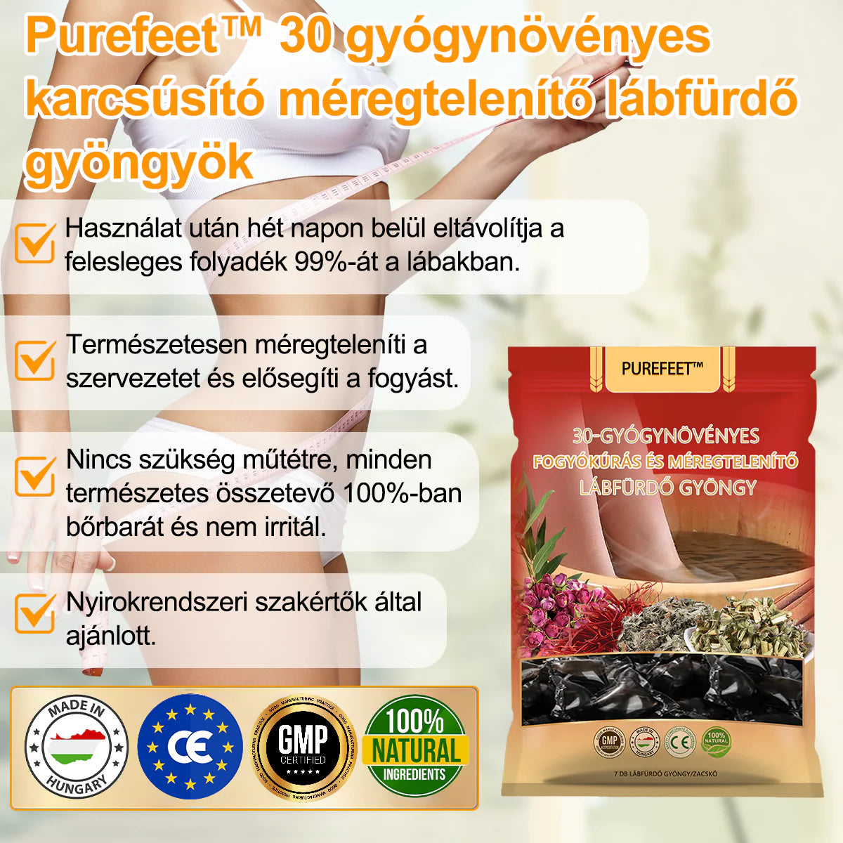đPurefeetâą 30-gyĂłgynövĂ©nyes fogyĂłkĂșrĂĄs Ă©s mĂ©regtelenĂtĆ lĂĄbfĂŒrdĆ gyöngy - Orvos ĂĄltal javasolt - Minden nyirokproblĂ©mĂĄra Ă©s elhĂzĂĄsra alkalmas -đCE tanĂșsĂtvĂĄnnyalđ